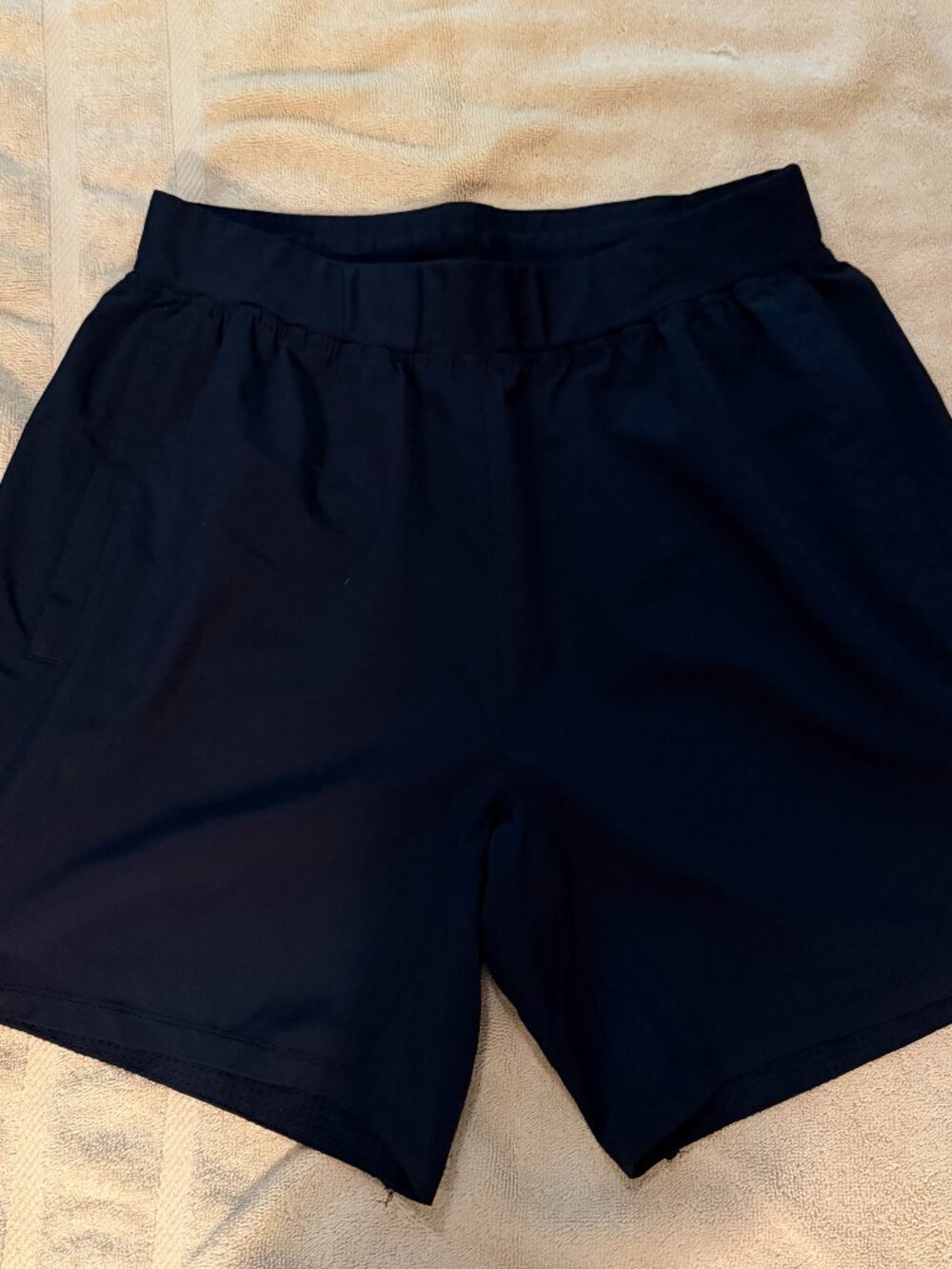 Men's LSKD Athletic Shorts, Elastic Waist, 27" Waist, 2 Side Zipper Pockets